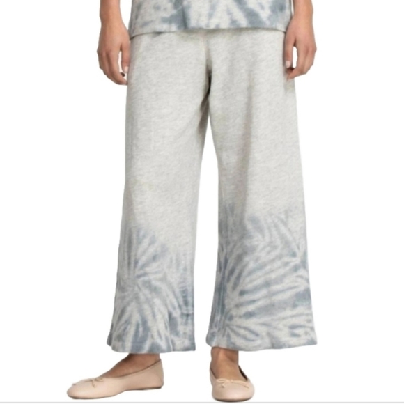 CALME by Johnny Was Mihu Boho Wide Leg Pants in Gray Tie Dye size small - Picture 1 of 7